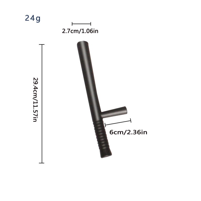 BinaryABC Police Baton Costume Batons Prop Kids Halloween Police Costume Cosplay Accessory Black(11.57 * 1.06inch) - Image 3